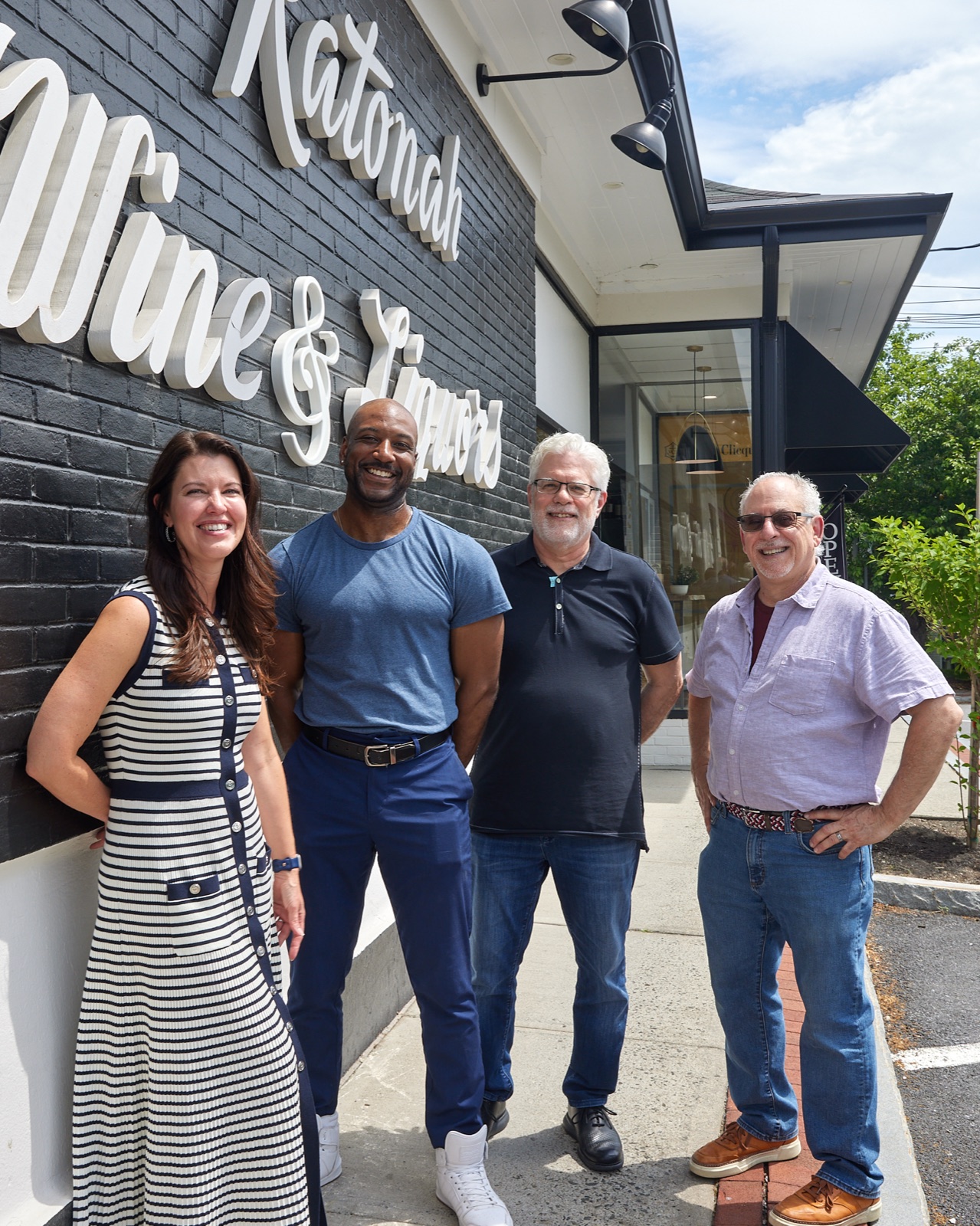 The Katonah Wine & Liquor team outside the shop