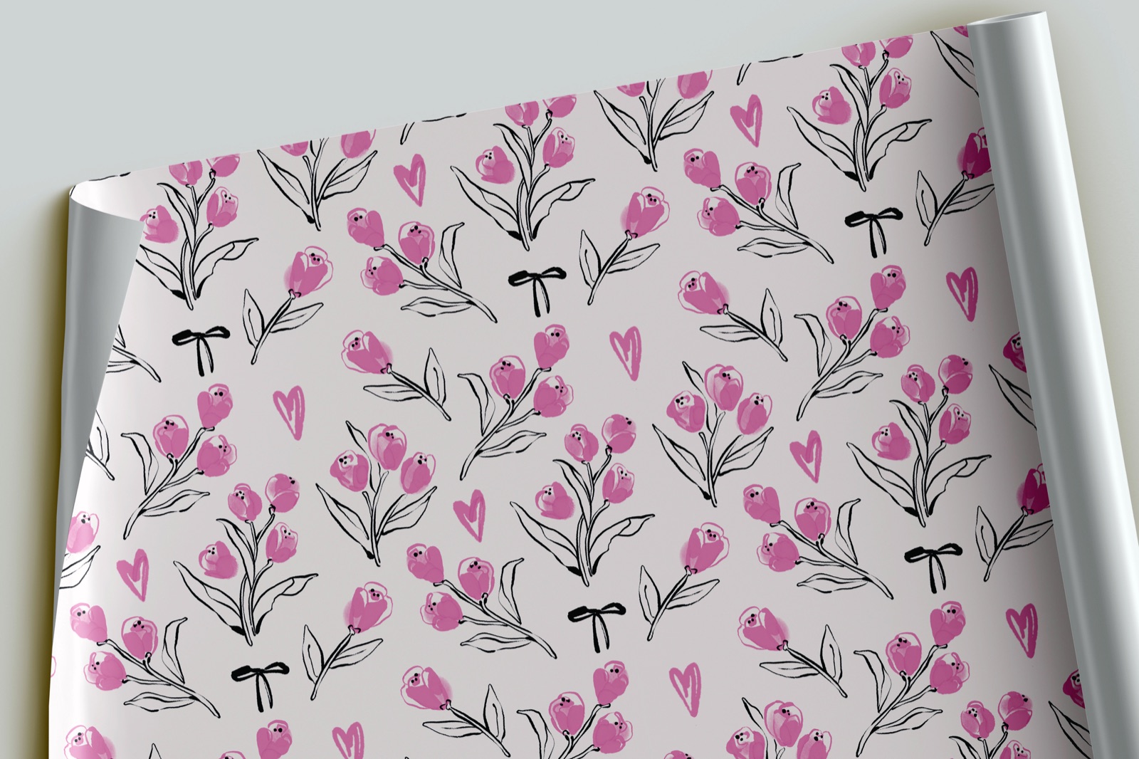 Valentine’s gift set, wrapping paper